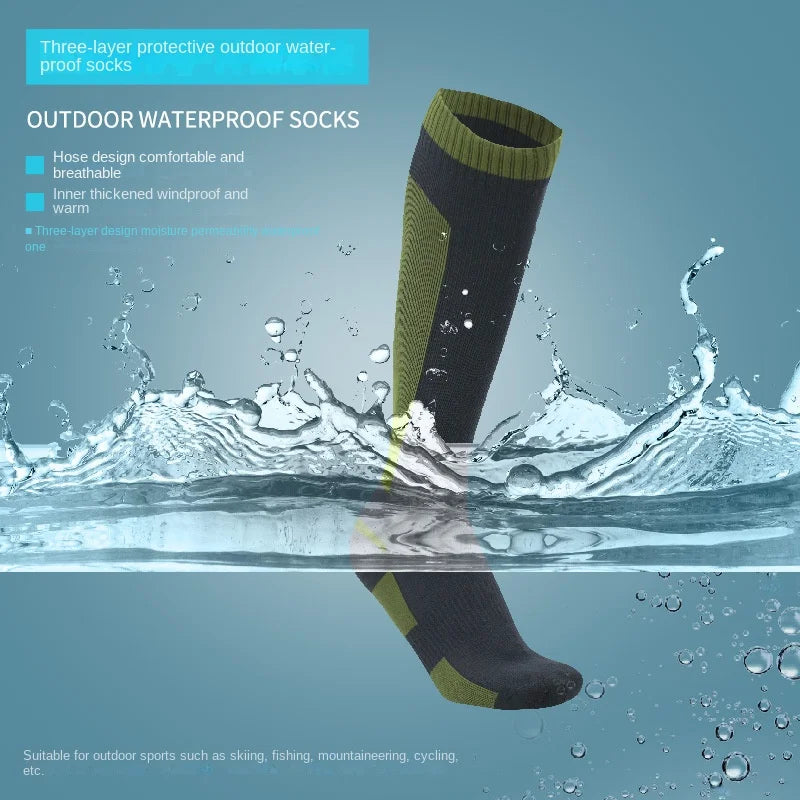 Women’s Knee-High Waterproof Outdoor Socks