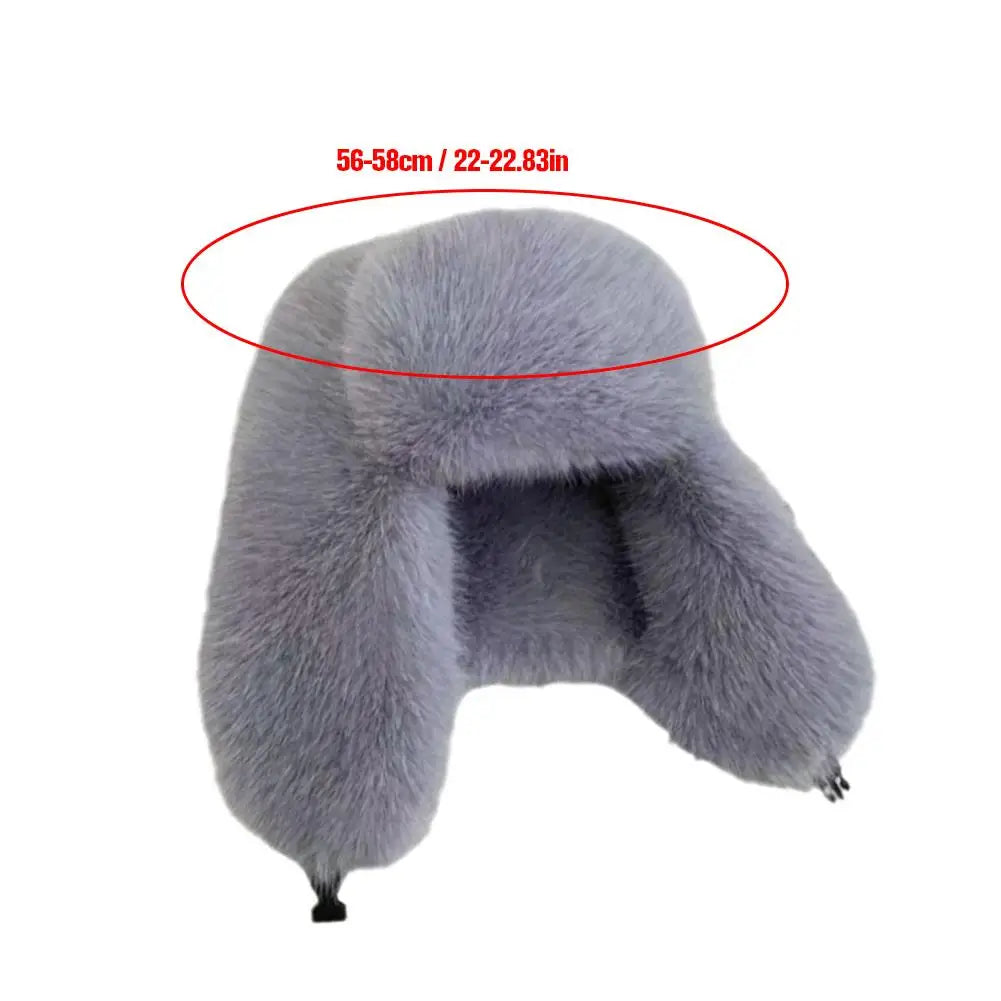 Unisex Faux Fur Winter Bomber Hat