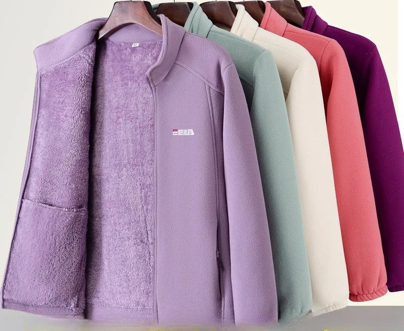 Women's Cozy Embroidered Fleece Jacket