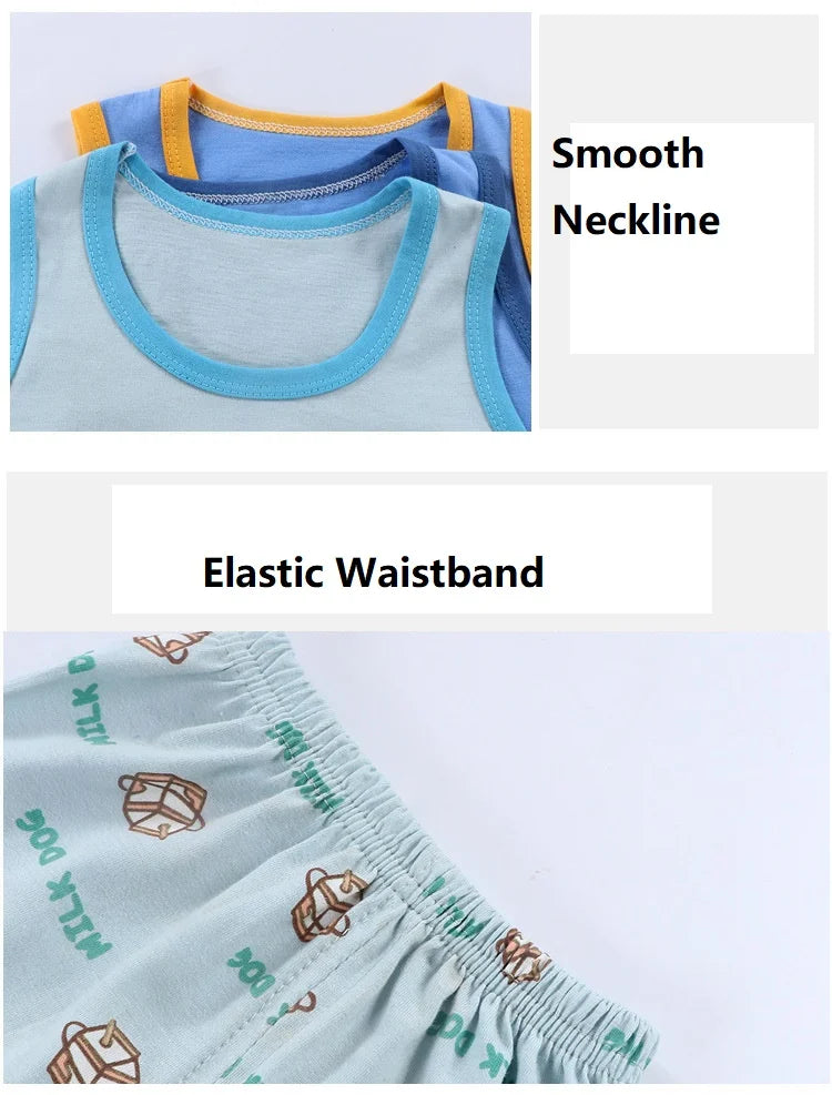 Kids’ Cotton Tank Top & Shorts Set