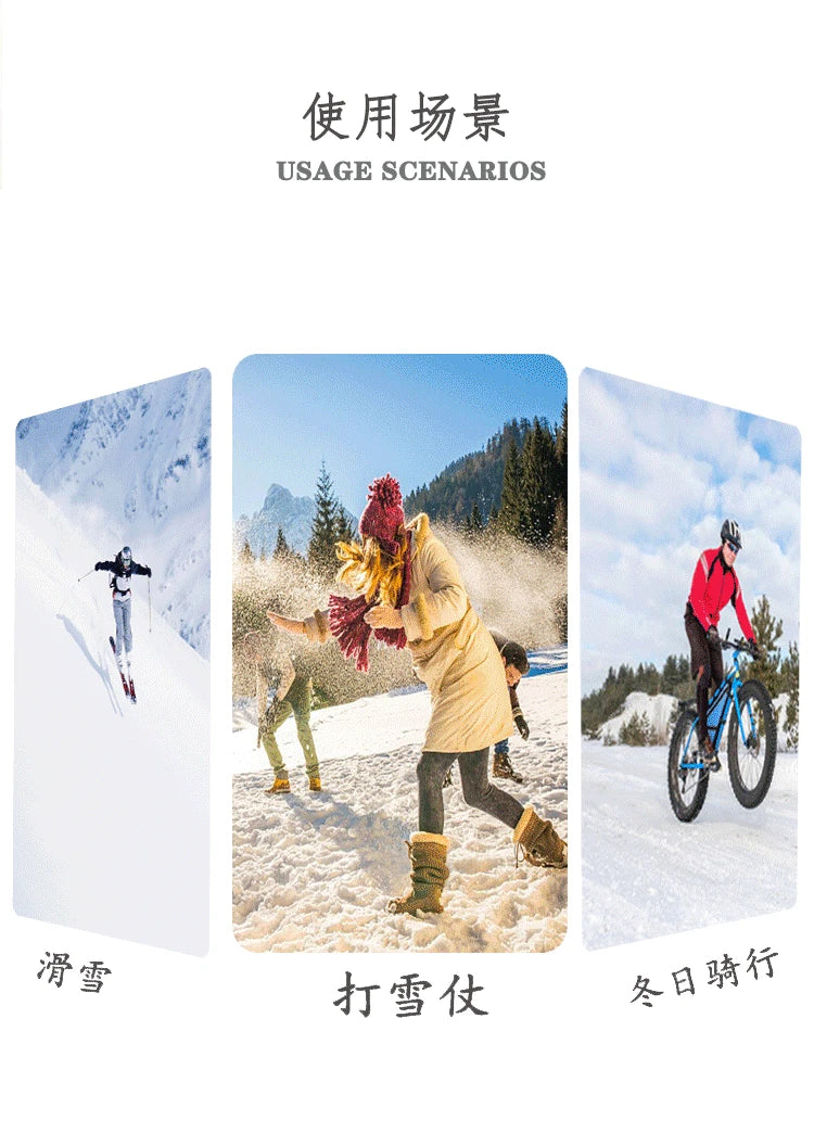 Kids Ski Gloves Boys Girls Winter Warm Fleece Lined Cotton Padded Thickened Anti-Slip Cute Snow Play Water Resistant Snowboard