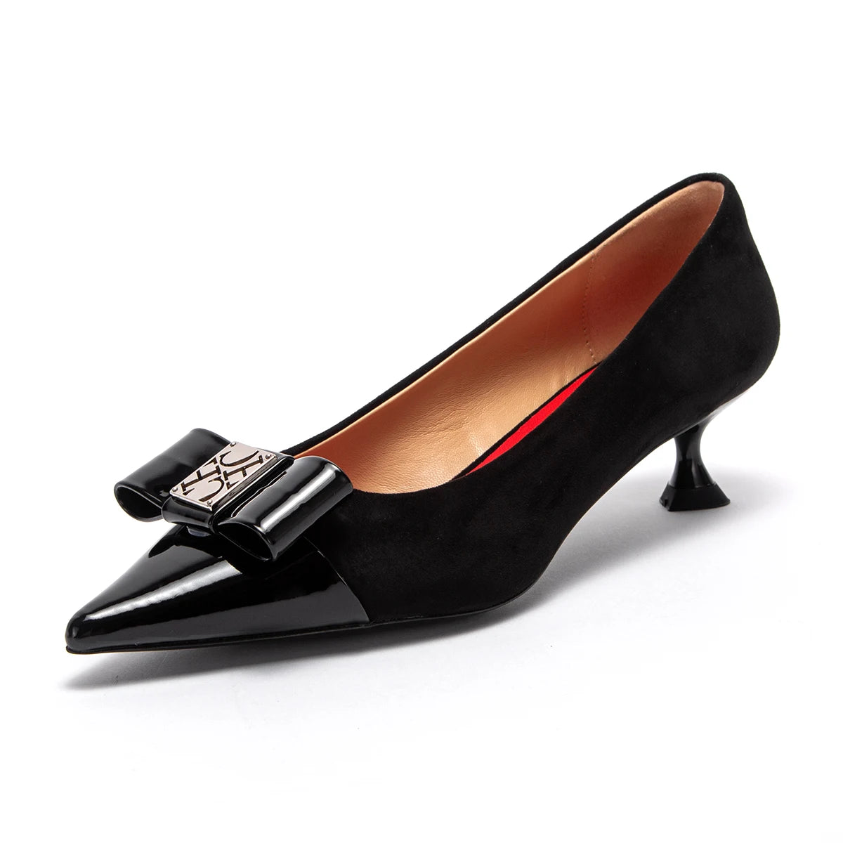 CHCH Women’s Pointed Toe Business High Heels Classic Black 5cm Low Heel Comfortable Office Work Dress Pumps Shoes