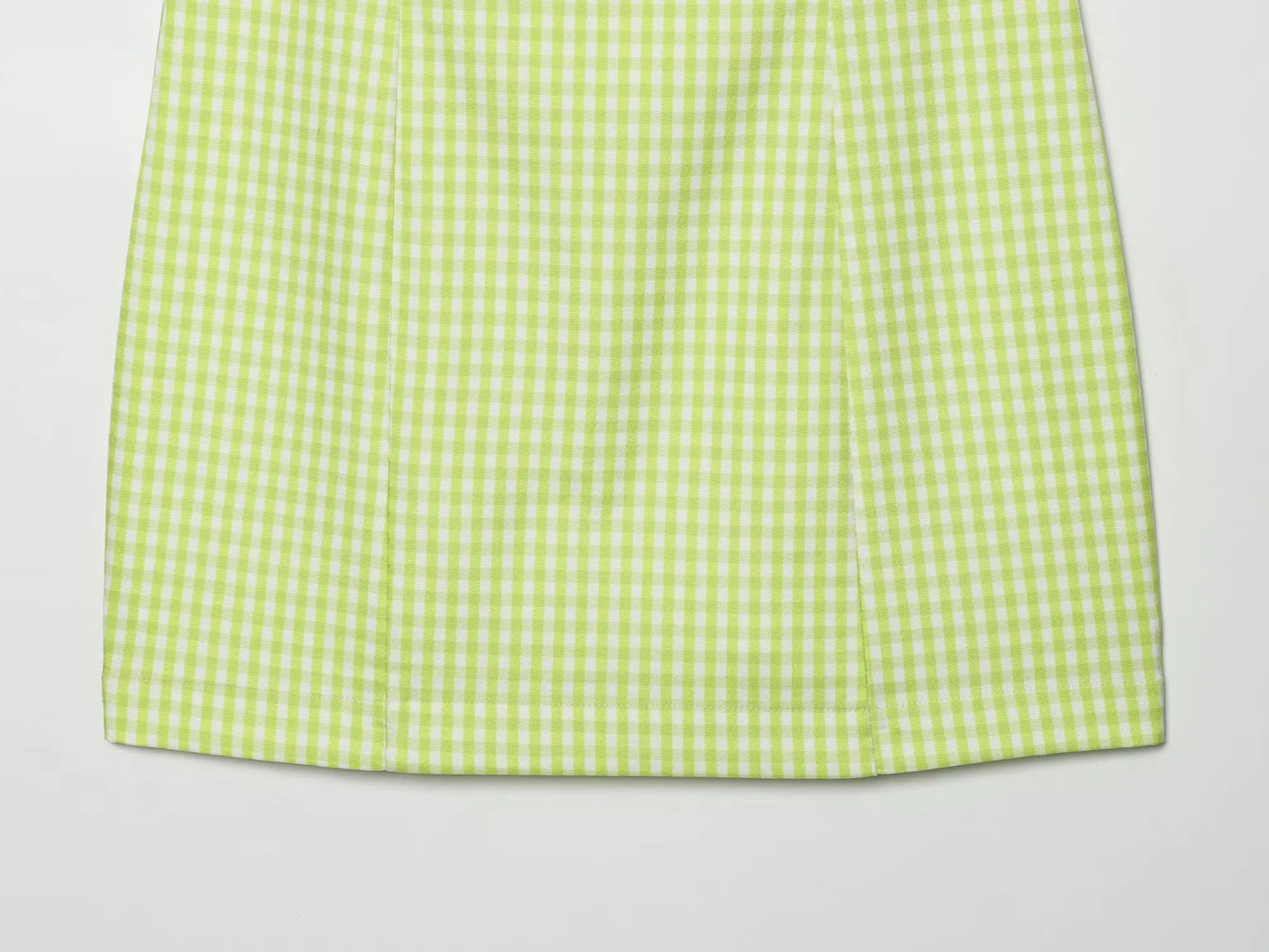 Women’s Plaid Backless Mini Dress.