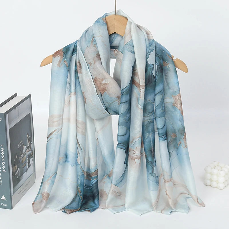 Women’s Leopard & Floral Print Bohemian Hijab Scarf