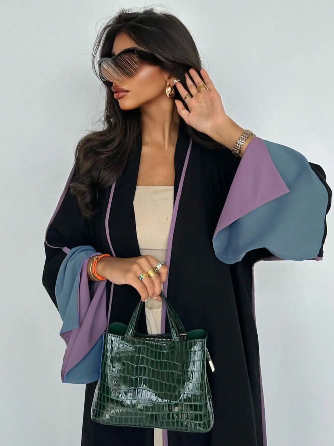 Elegant Open Front Abaya