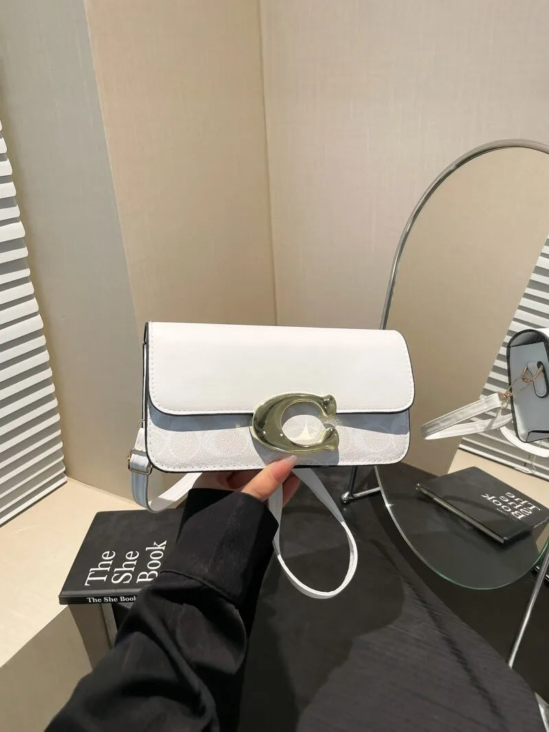 Women’s New Versatile Small Square Bag, Fashionable Retro Tofu Shoulder & Crossbody Messenger Bag, High-Grade Textured Handbag