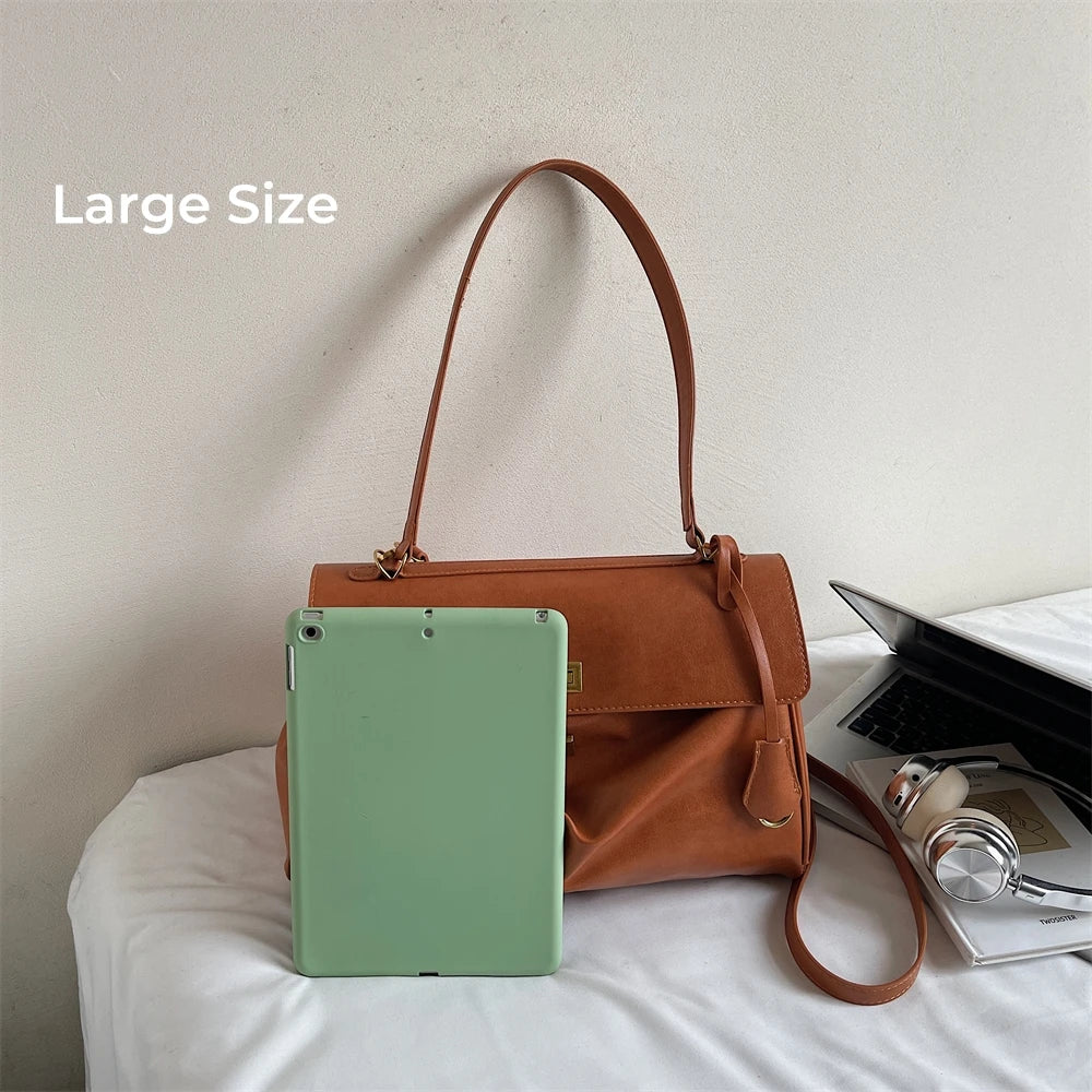 Women’s Vintage PU Flap Shoulder & Crossbody Bag