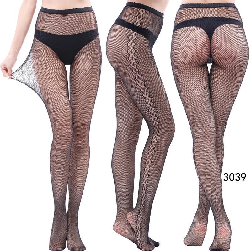 Women’s Sheer Geometric Pattern Tights