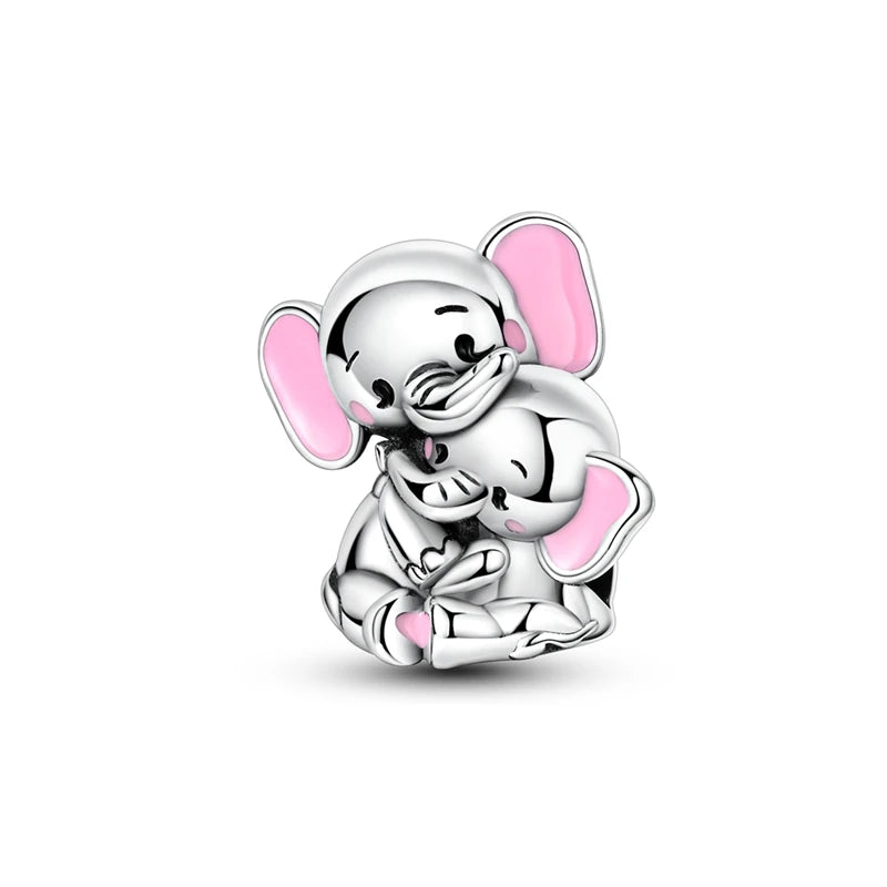 925 Sterling Silver Pink Ballet Girl Bow Pendant Charm Bead for Women – Elegant DIY Jewelry Making Charm for Bracelets & Necklaces