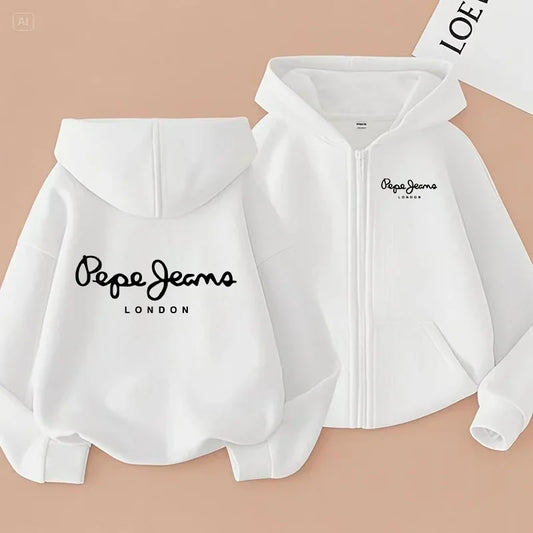 Kids’ Zipper Hoodie Cardigan Sweatshirt