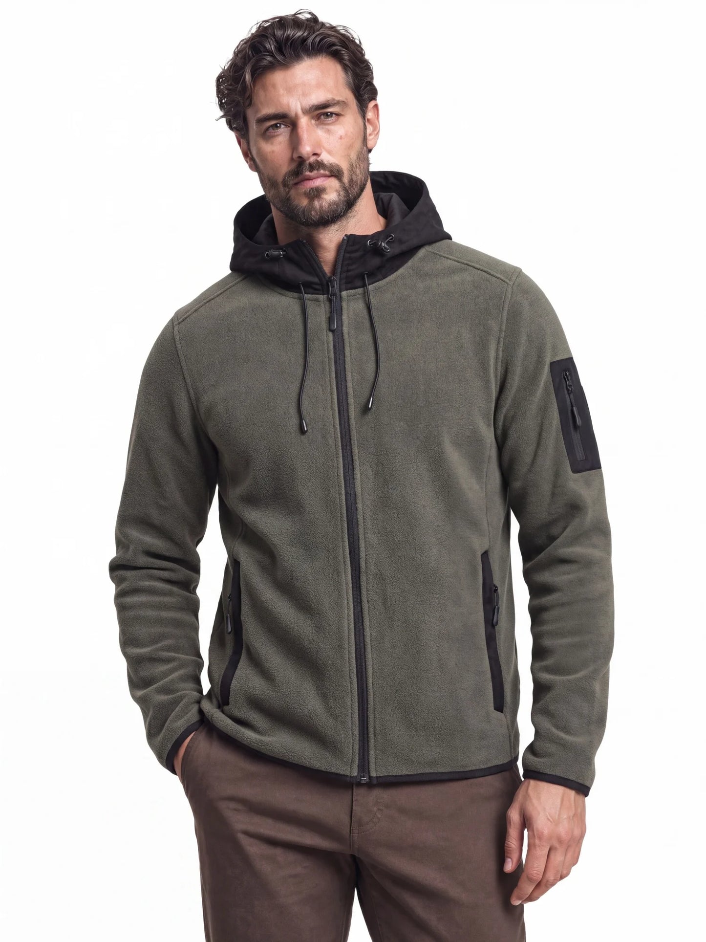 2026 Men’s Casual Fleece Zip-Up Hoodie