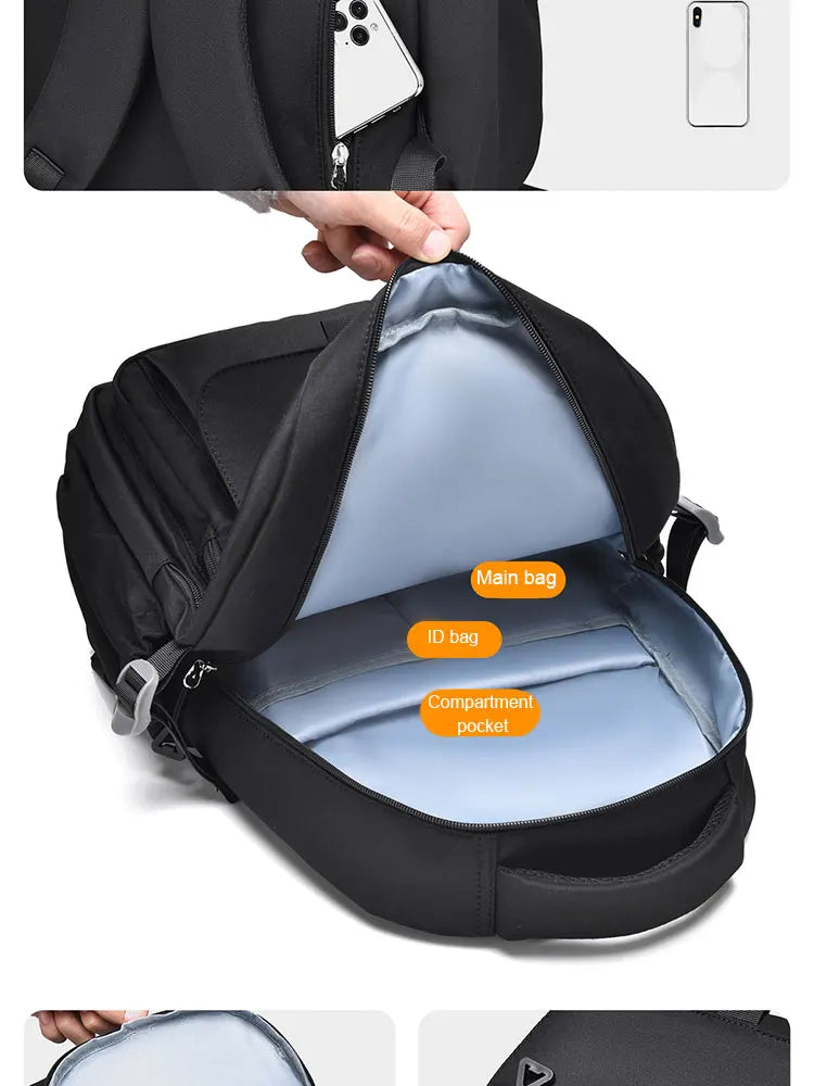 Unisex Oxford Casual Backpack with Laptop Compartment