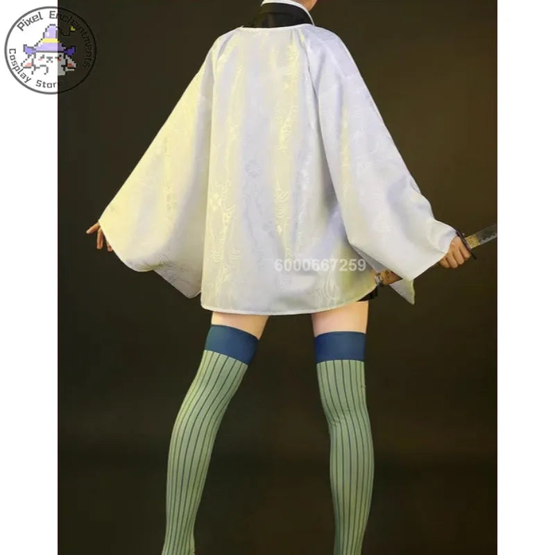 Promotion Price Anime Kanroji Mitsuri Cosplay Costumes Women Kisatsutai Sexy Skirt Uniform Outfit Wig Halloween Party Comic Con