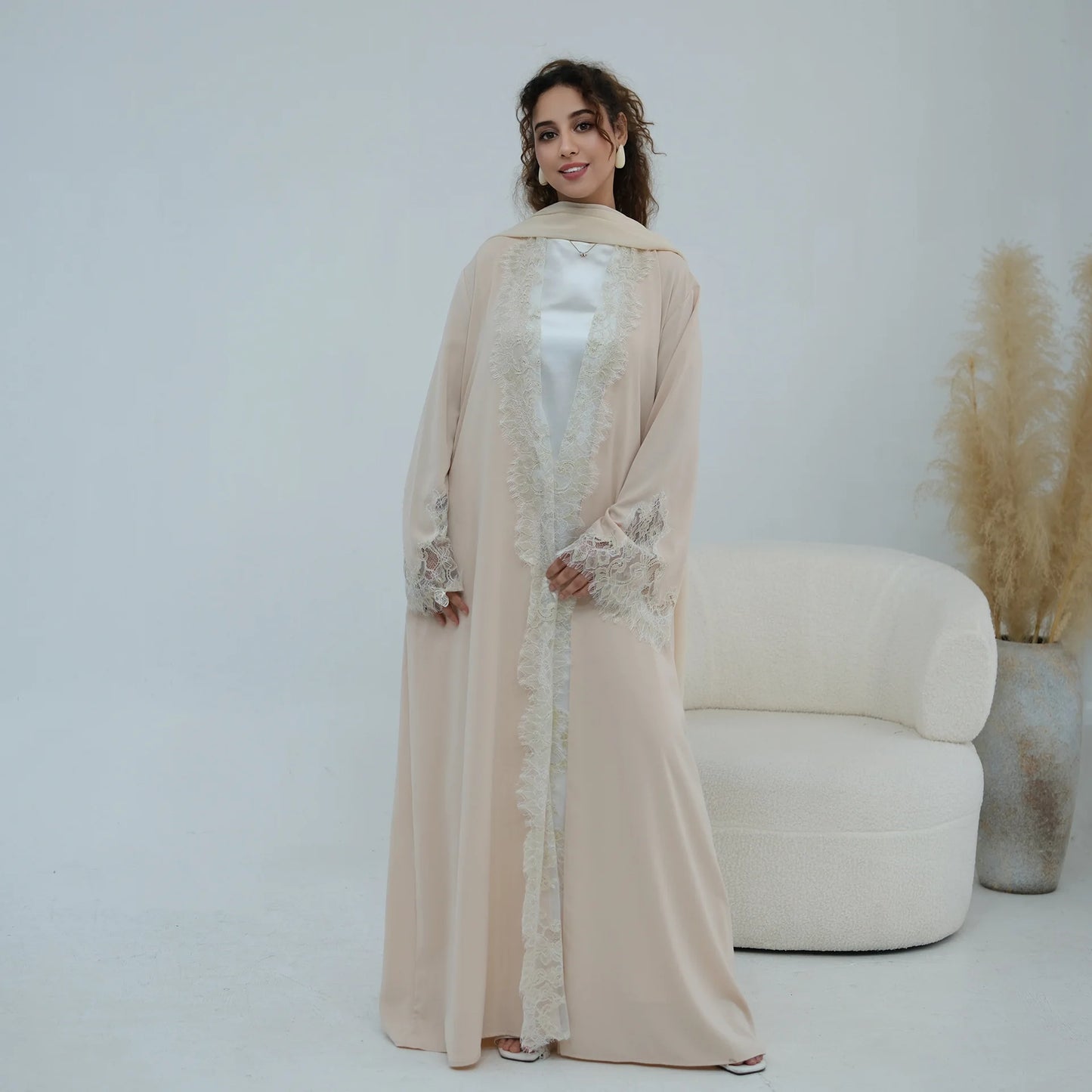 Luxury Floral Lace Abaya