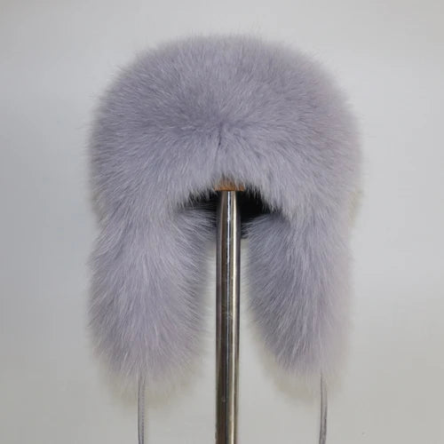 Women's Genuine Fox Fur Ushanka Hat