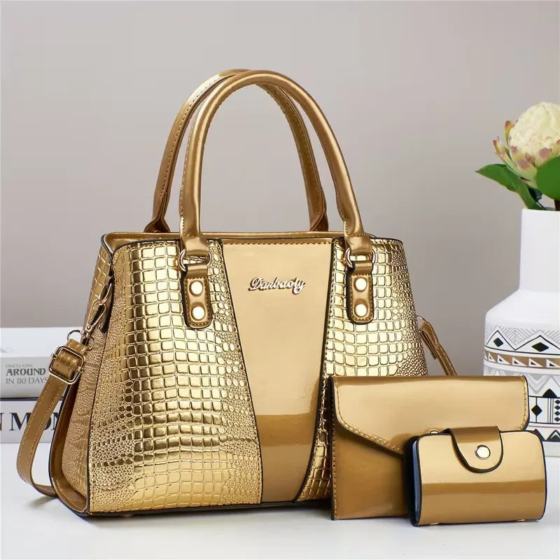 Women’s Faux Leather Serpentine Shoulder Bag