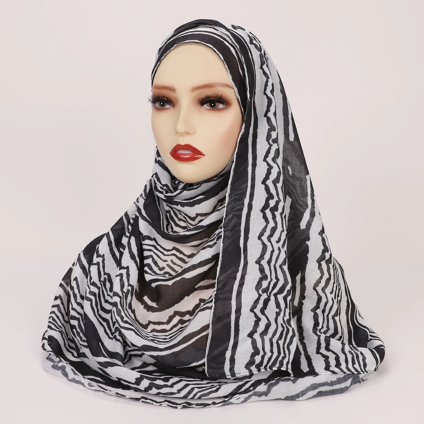 Women’s Leopard & Floral Print Bohemian Hijab Scarf