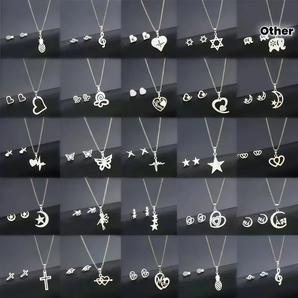 Heart & Butterfly Jewelry Set