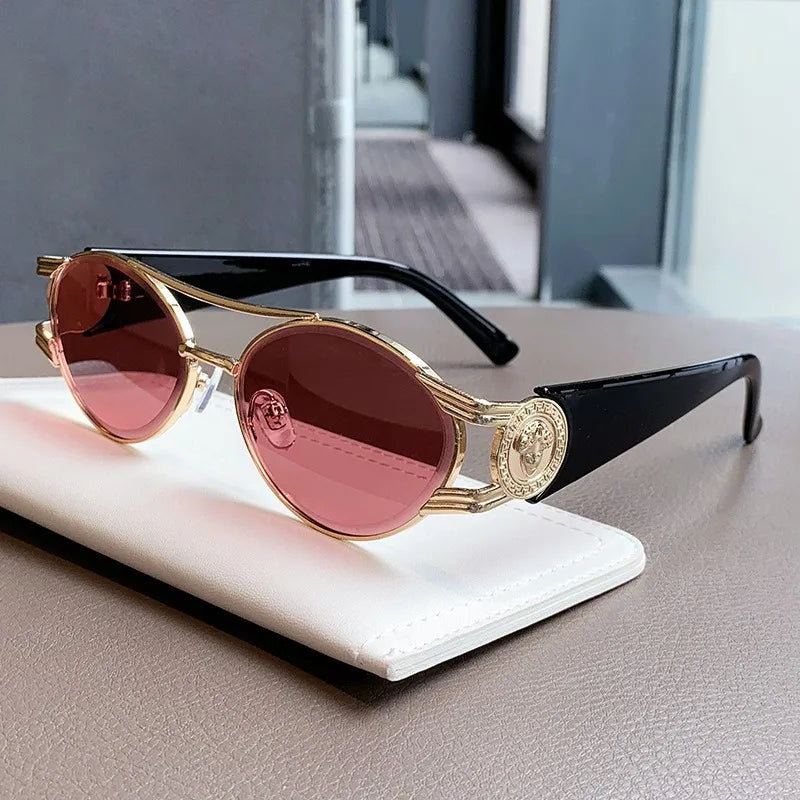 Unisex Oval Gradient Fashion Sunglasses