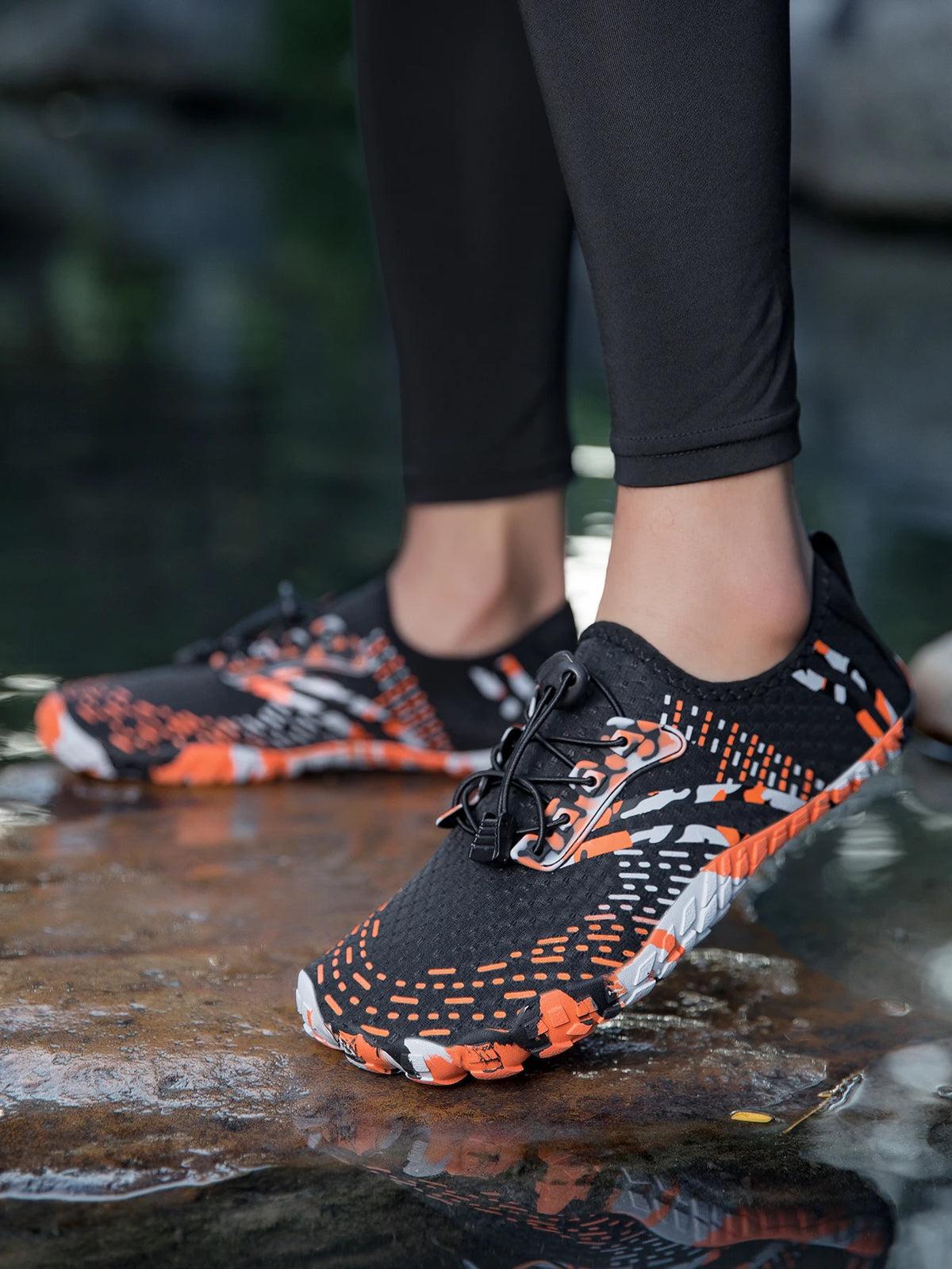 Oiaano Unisex Man Woman Shoes Anti-Non Slip Durable Black Water Barefoot Soft Sole Light Breathable Sport Outdoor Walk Running