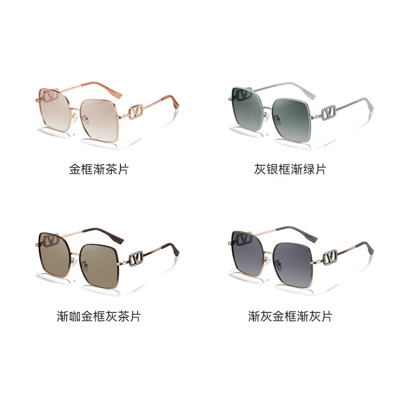 2026 New Women’s Vintage Metal Sunglasses – UV Protection Polarized High-Fashion Sunshade Eyewear, Stylish Gafas de Sol Mujer.