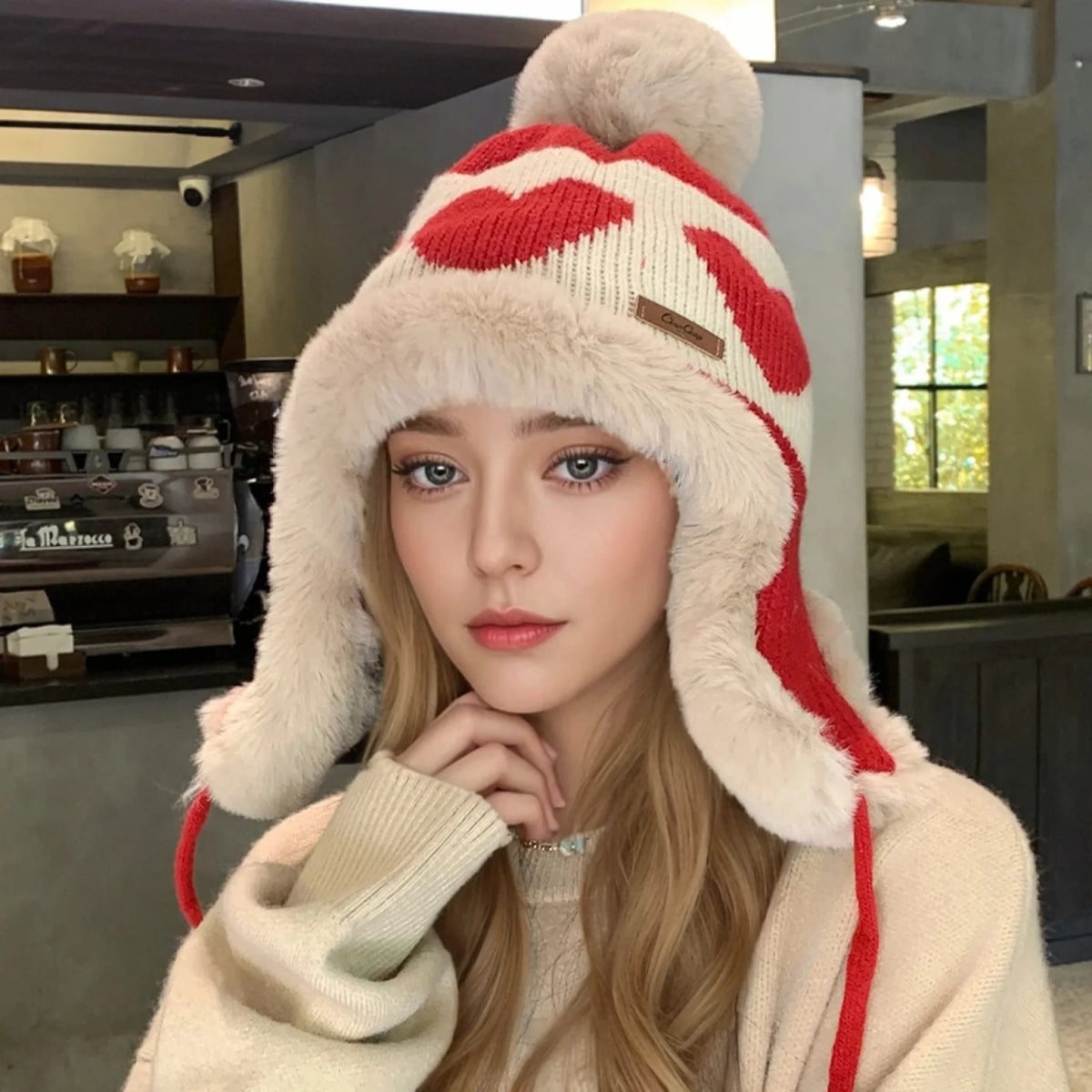 Women's Cute Pompom Winter Beanie