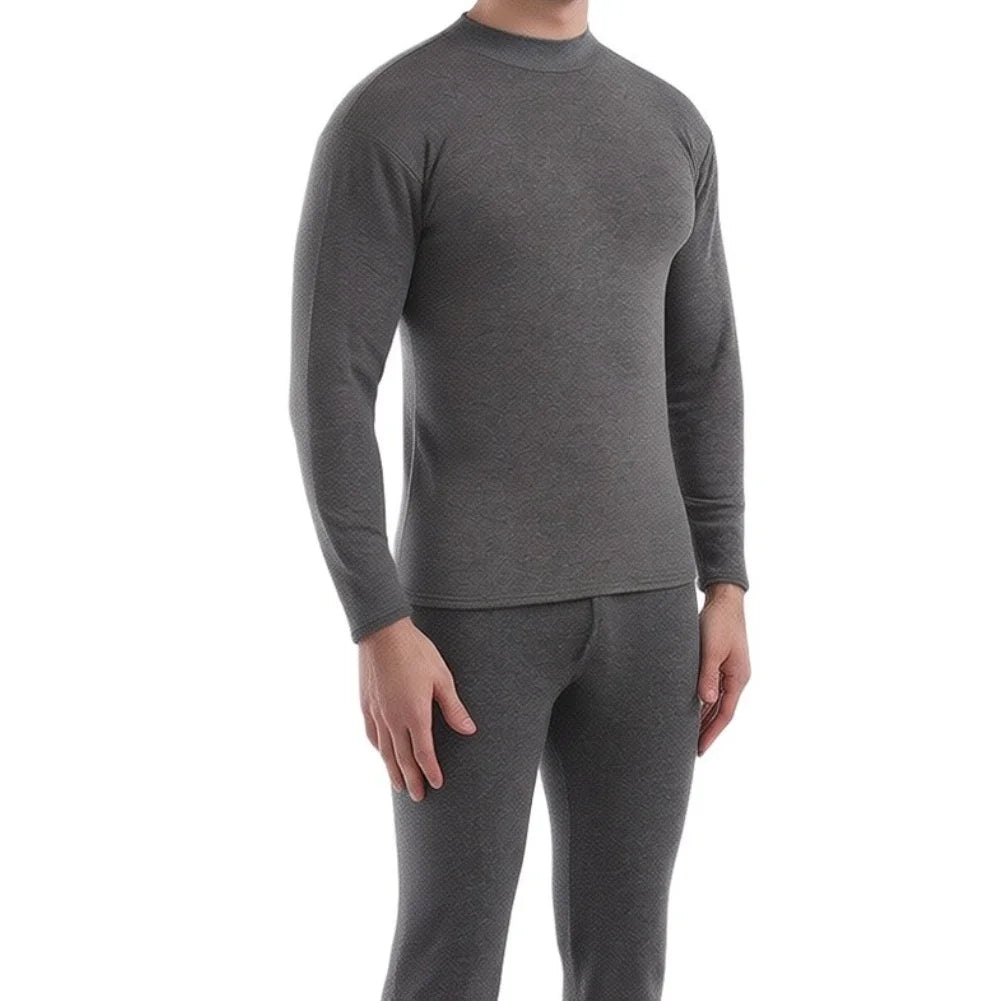 Men's Fleece-Lined Winter Thermal Underwear Set
