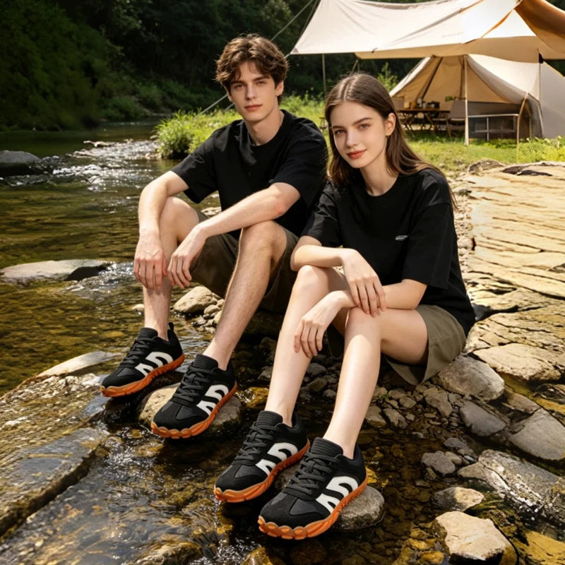 2026 Men's And Women's Toe Shoes Multifunctional Soft Sole Wide Last Shoes Walking Shoes Breathable Barefoot Casual Sports Shoes