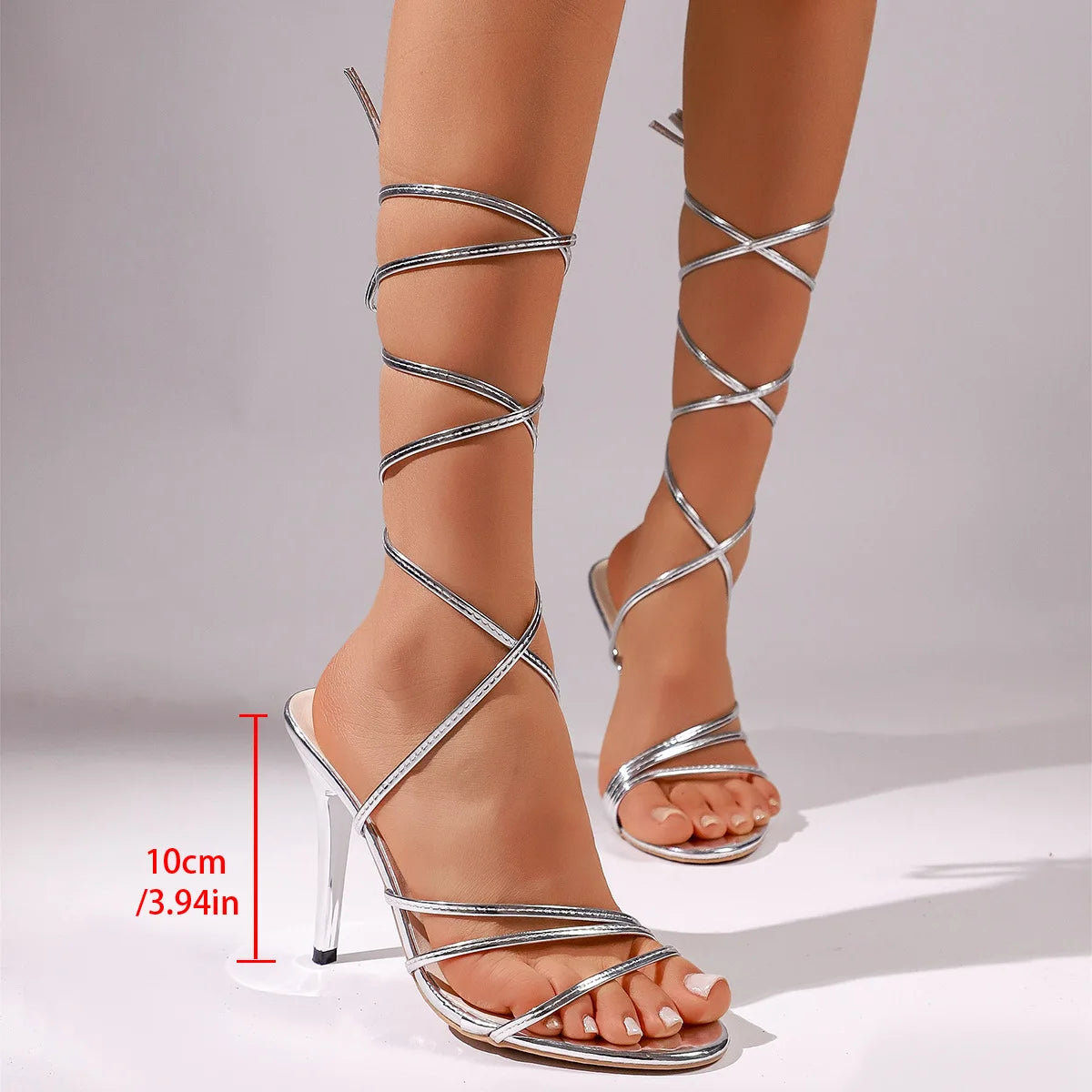 Elegant Crisscross Strap Stiletto Heel Sandals