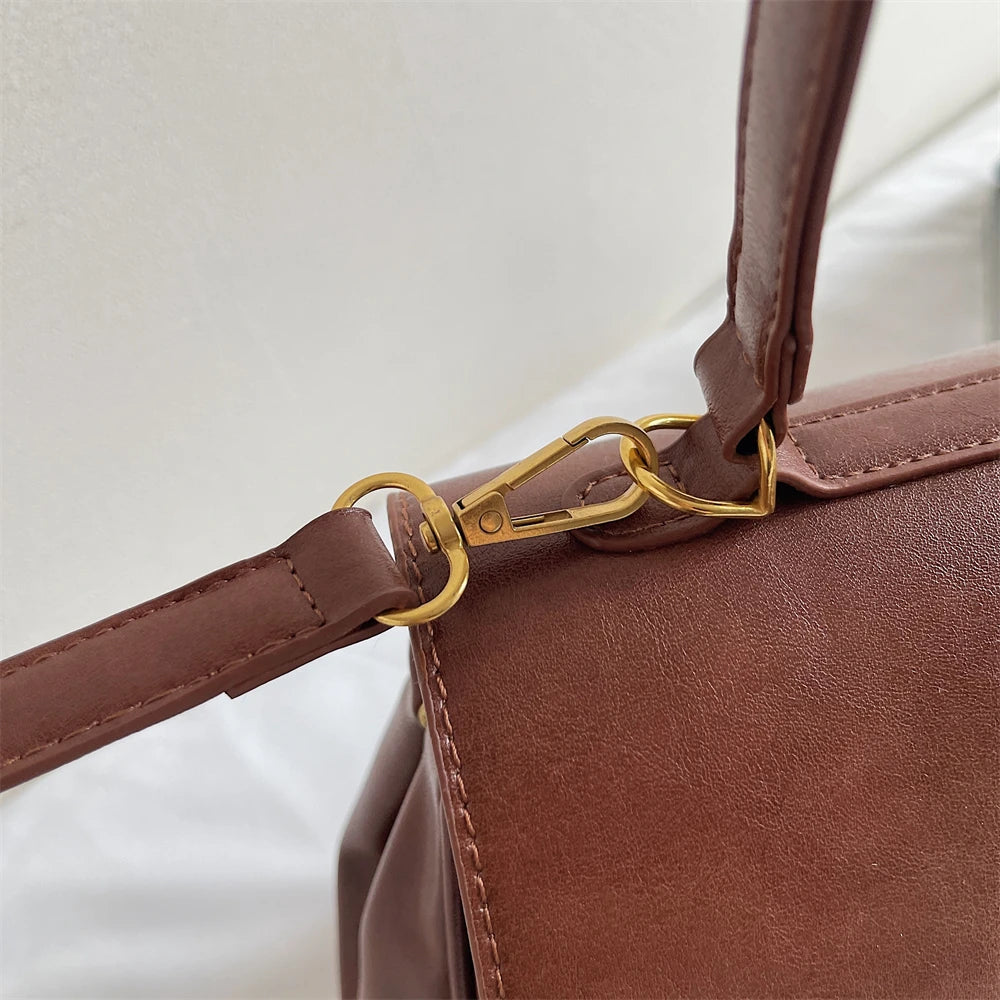Women’s Vintage PU Flap Shoulder & Crossbody Bag