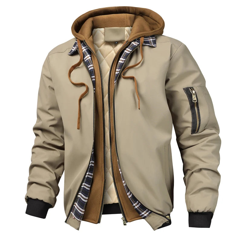 Men's Hooded Winter Windbreaker Jacket