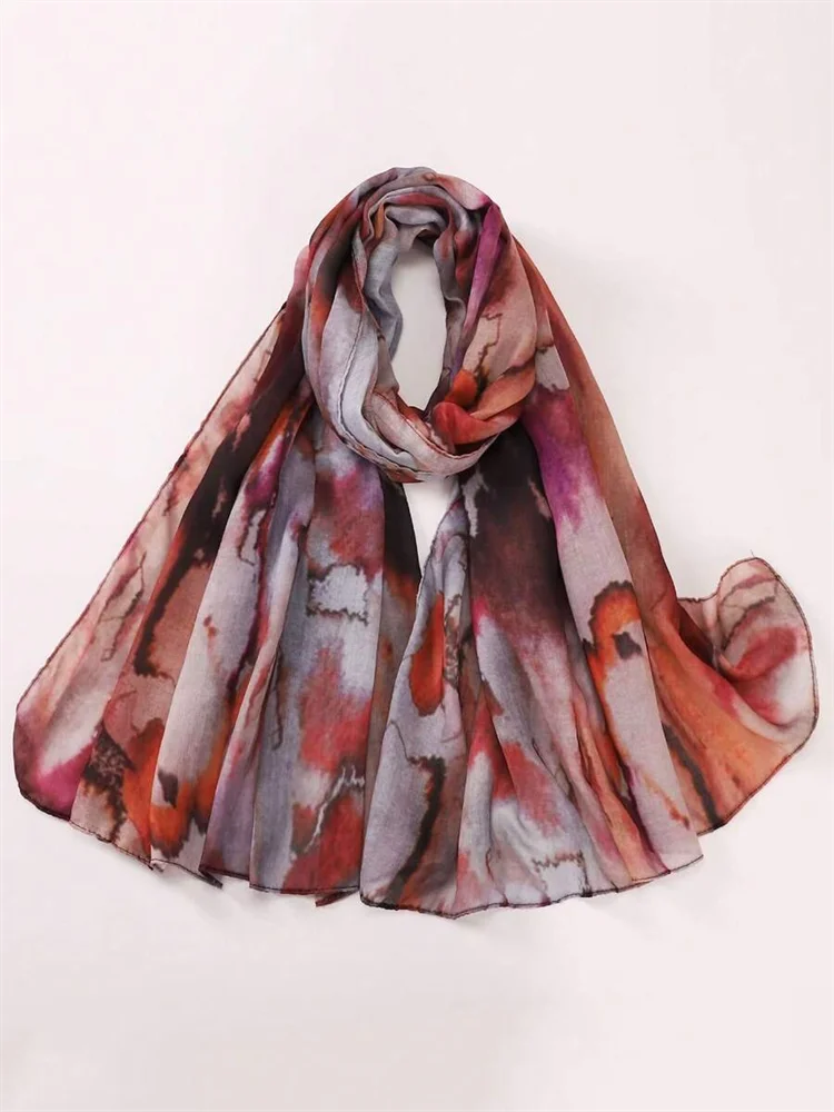 Women’s Leopard & Floral Print Bohemian Hijab Scarf