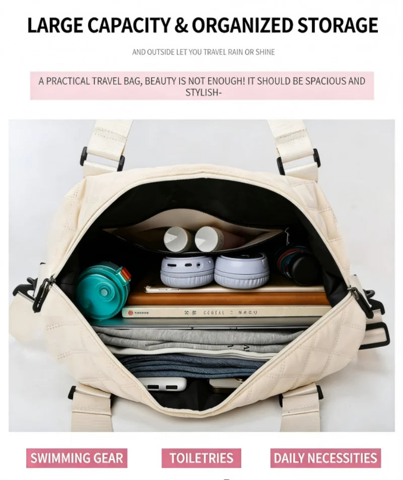 Large Capacity Sports Gym & Travel Duffle Bag – Dry/Wet Separation Shoulder Handbag for Yoga, Fitness, Training & Short Trips