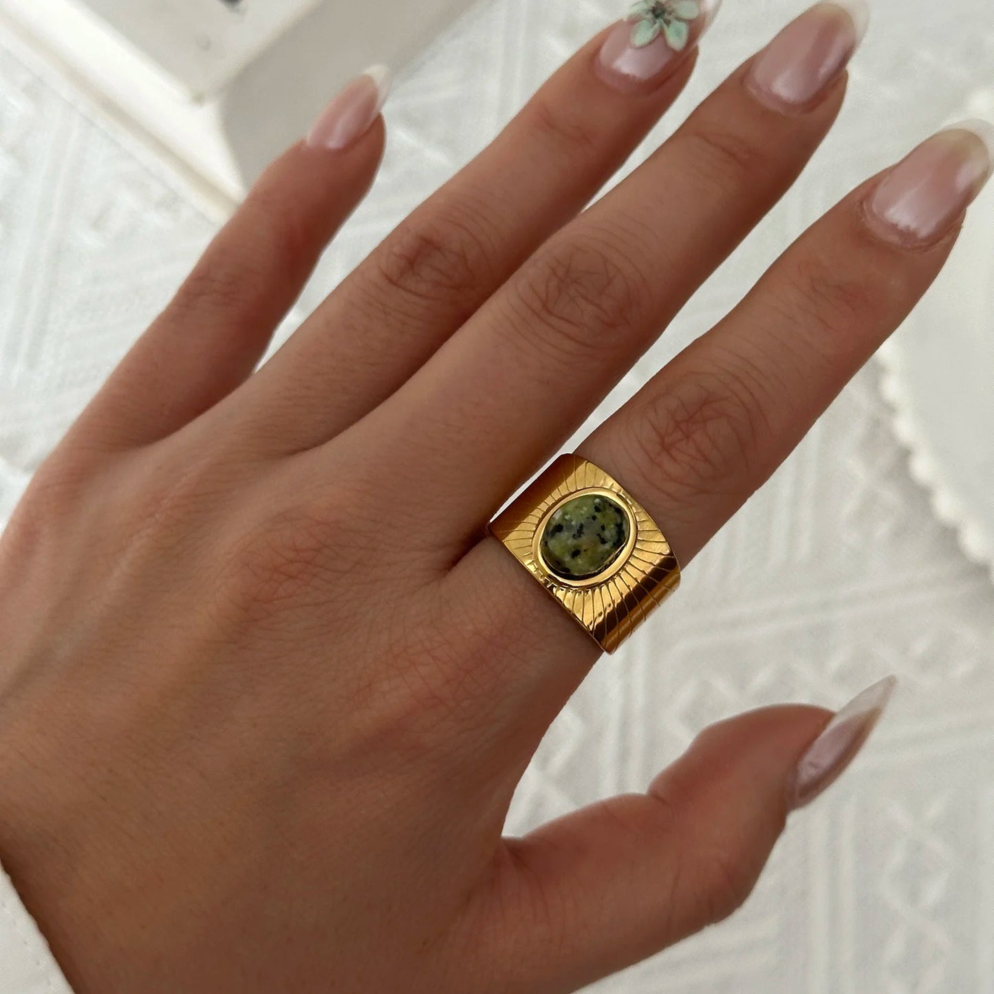 Women’s Stainless Steel Irregular Punk Statement Ring