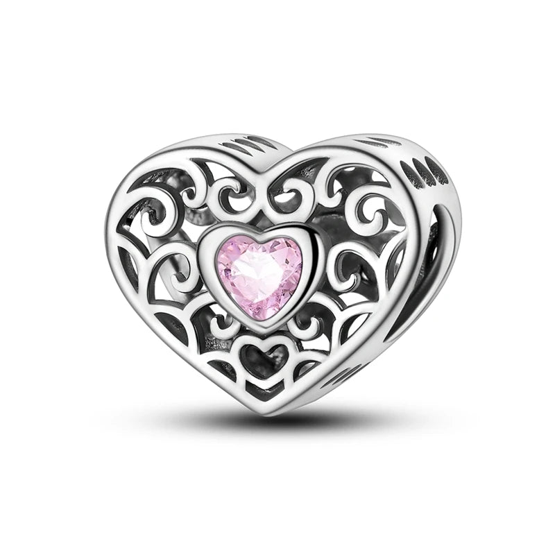 925 Sterling Silver Pink Ballet Girl Bow Pendant Charm Bead for Women – Elegant DIY Jewelry Making Charm for Bracelets & Necklaces