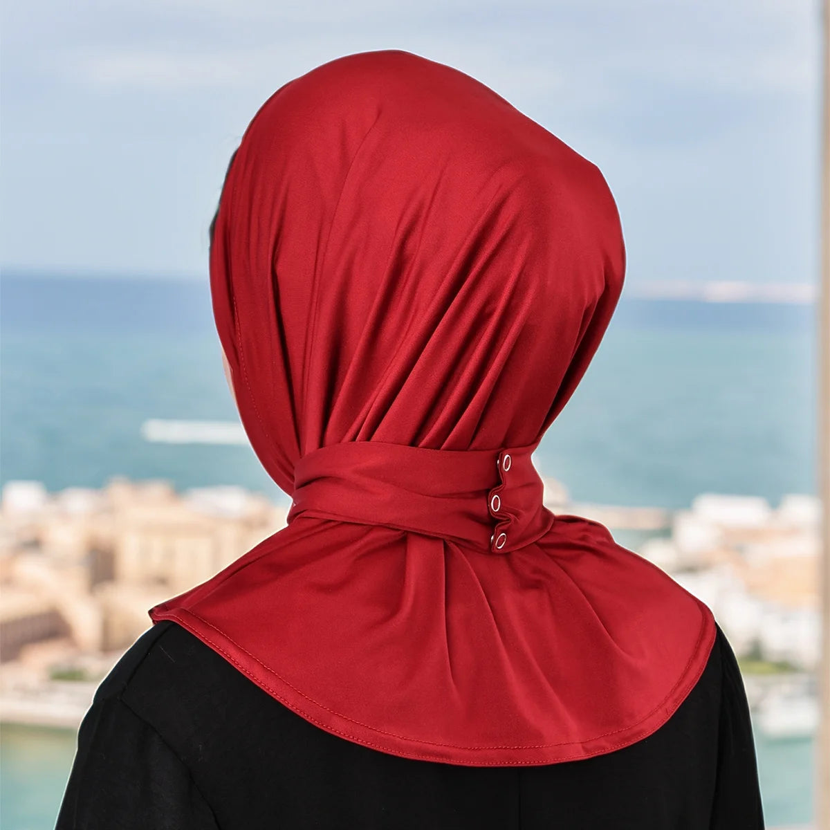 Women’s Turkish Ready-to-Wear Hijab with Snap Fastener