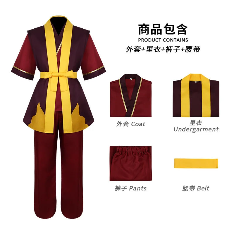 Avatar The Last Airbender Prince Zuko Cosplay Costume - Shengweida Halloween Stage Performance Outfit