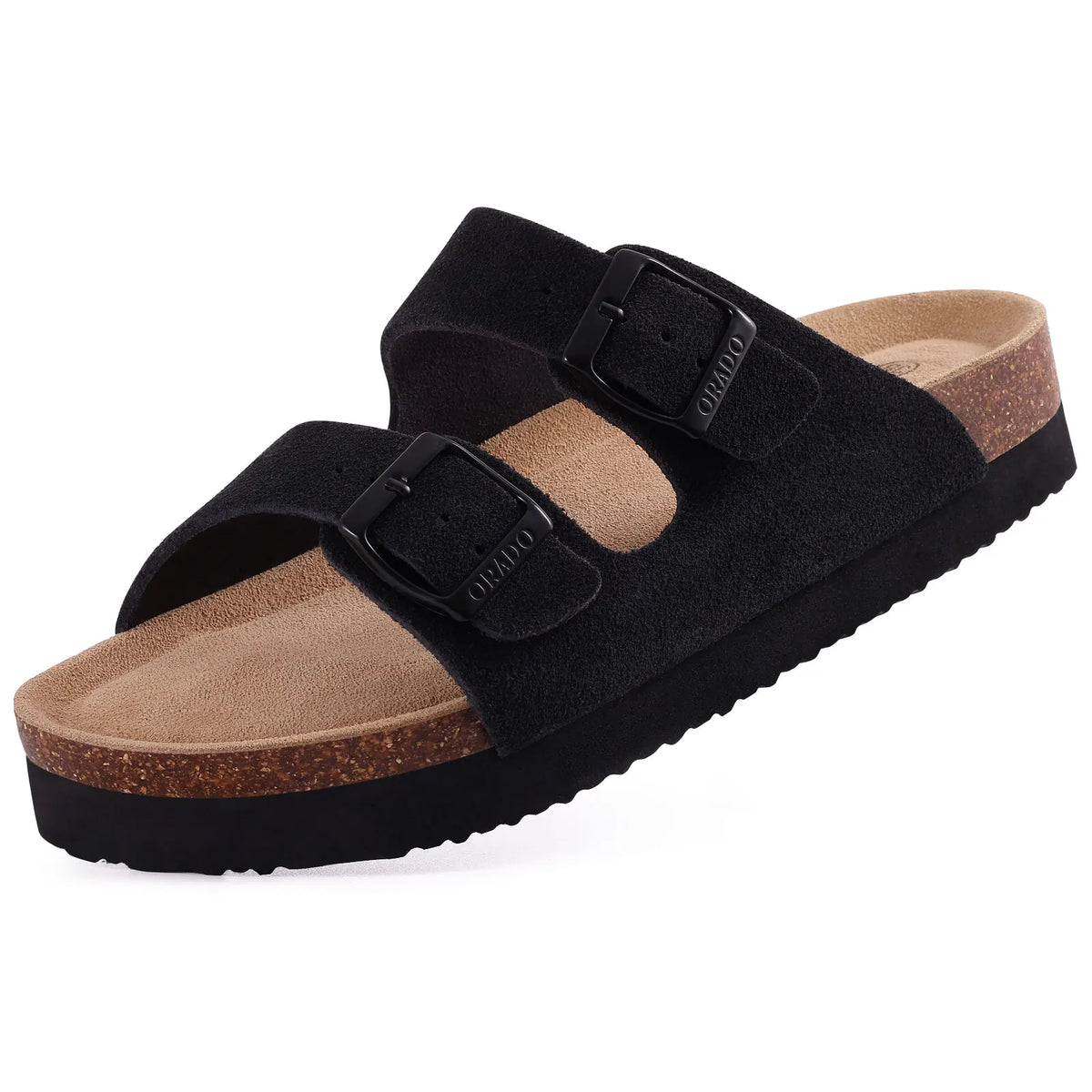 Bebealy Women's Cork Footbed Slide Sandal Summer Men Mules Fashion Women Clogs Slippers Outdoor Beach Sandals Adjustable Buckle