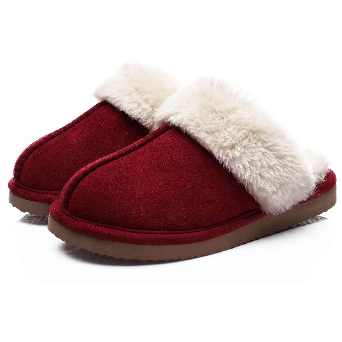 Kidmi Warm Fluffy Women Slippers Classic Brand Fuzzy House Slippers Indoor Soft Memory Foam Slippers Outdoor Antiskid Slippers
