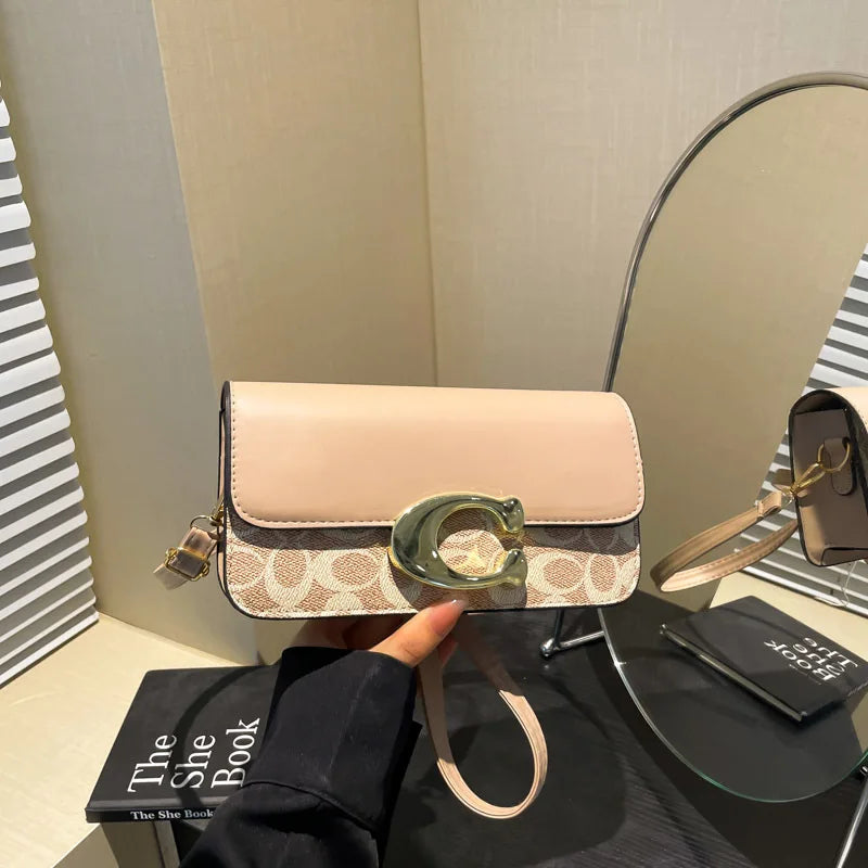 Women’s New Versatile Small Square Bag, Fashionable Retro Tofu Shoulder & Crossbody Messenger Bag, High-Grade Textured Handbag