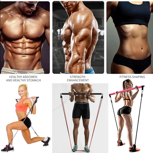 180LB Resistance Band & Pilates Bar Set