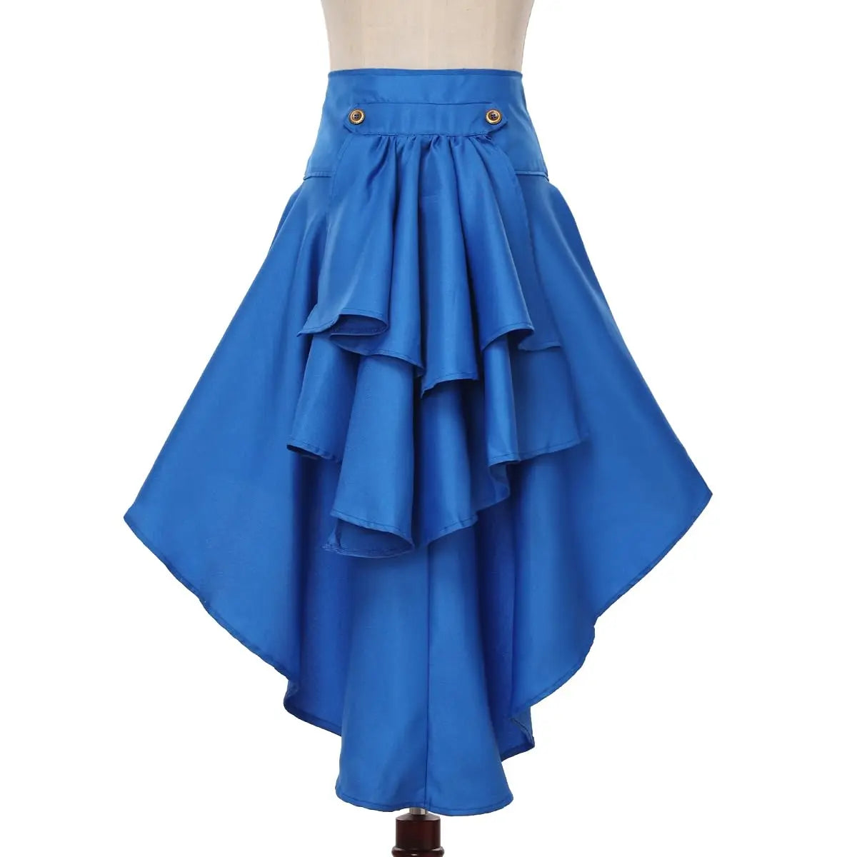 Women’s Gothic Steampunk Lace-Up Ruffle Skirt