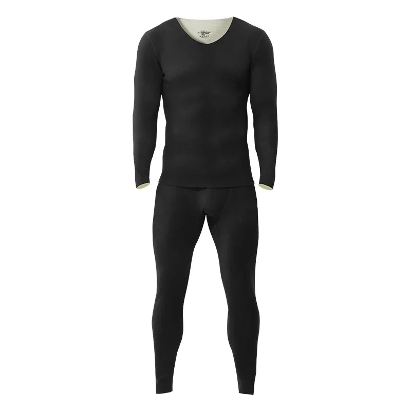 Men's V-Neck Thermal Underwear Set