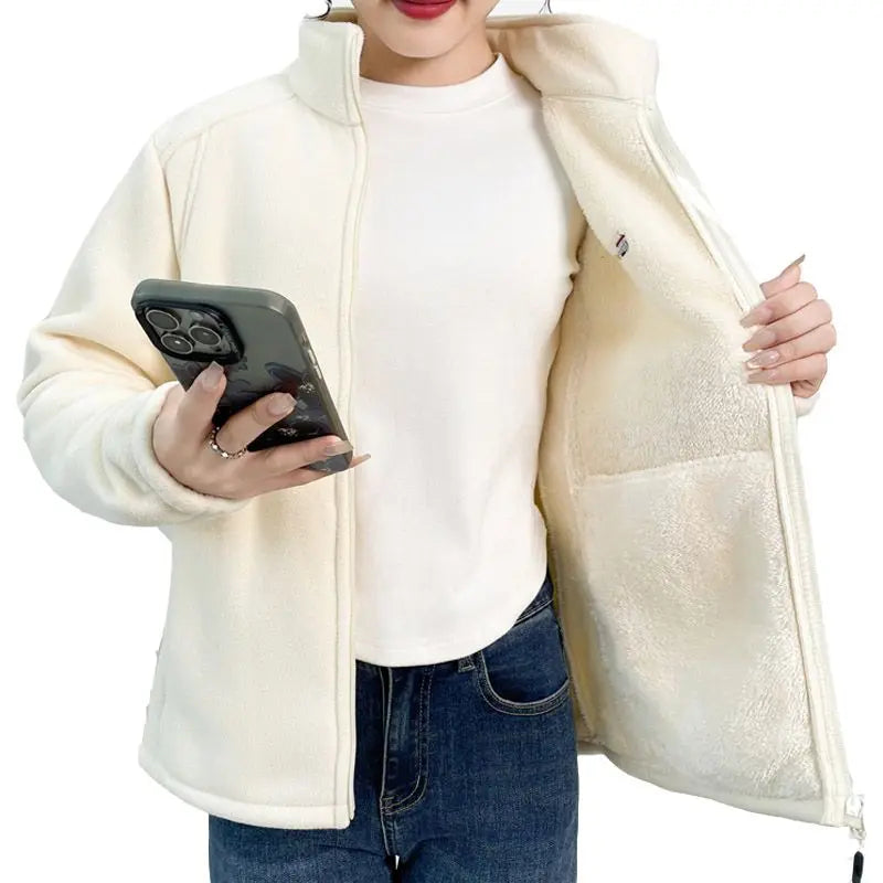 Women's Cozy Embroidered Fleece Jacket