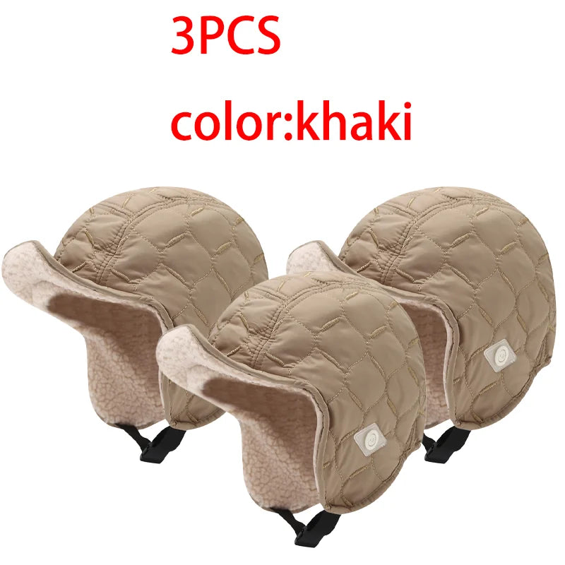 1/2/3PCS Windproof Warm Hat Winter Fleece Thickened Thermal Outdoor Ski Hat Earflap Men Women Cycling Ear Protectors Hats