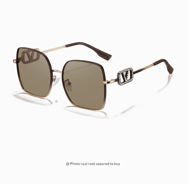 2026 New Women’s Vintage Metal Sunglasses – UV Protection Polarized High-Fashion Sunshade Eyewear, Stylish Gafas de Sol Mujer.