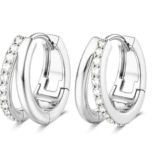 14K Gold-Plated Stainless Steel Classic Stud Earrings