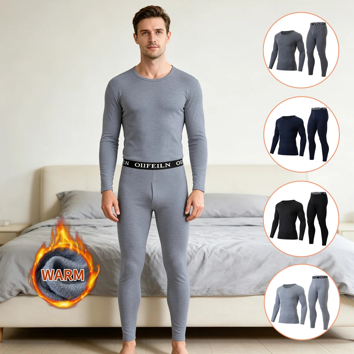 Men's Classic Thermal Underwear Set