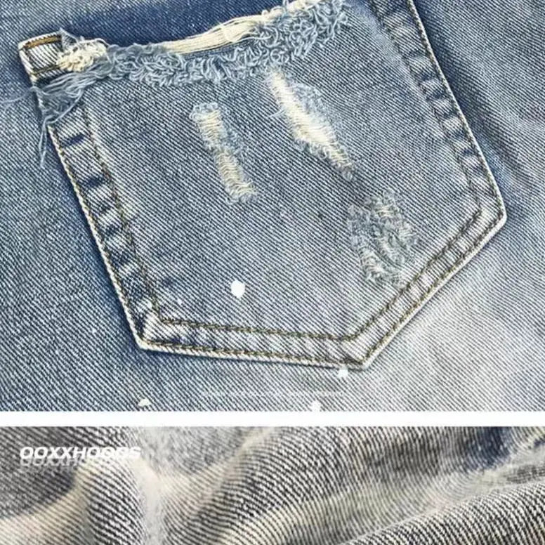 Trend 2026 Summer New Half Pants Retro Denim Washed Pants Ripped Hole Beggar Loose Casual Shorts High-end Luxury Man Clothes