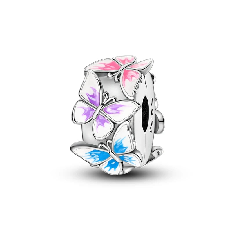 925 Sterling Silver Pink Ballet Girl Bow Pendant Charm Bead for Women – Elegant DIY Jewelry Making Charm for Bracelets & Necklaces